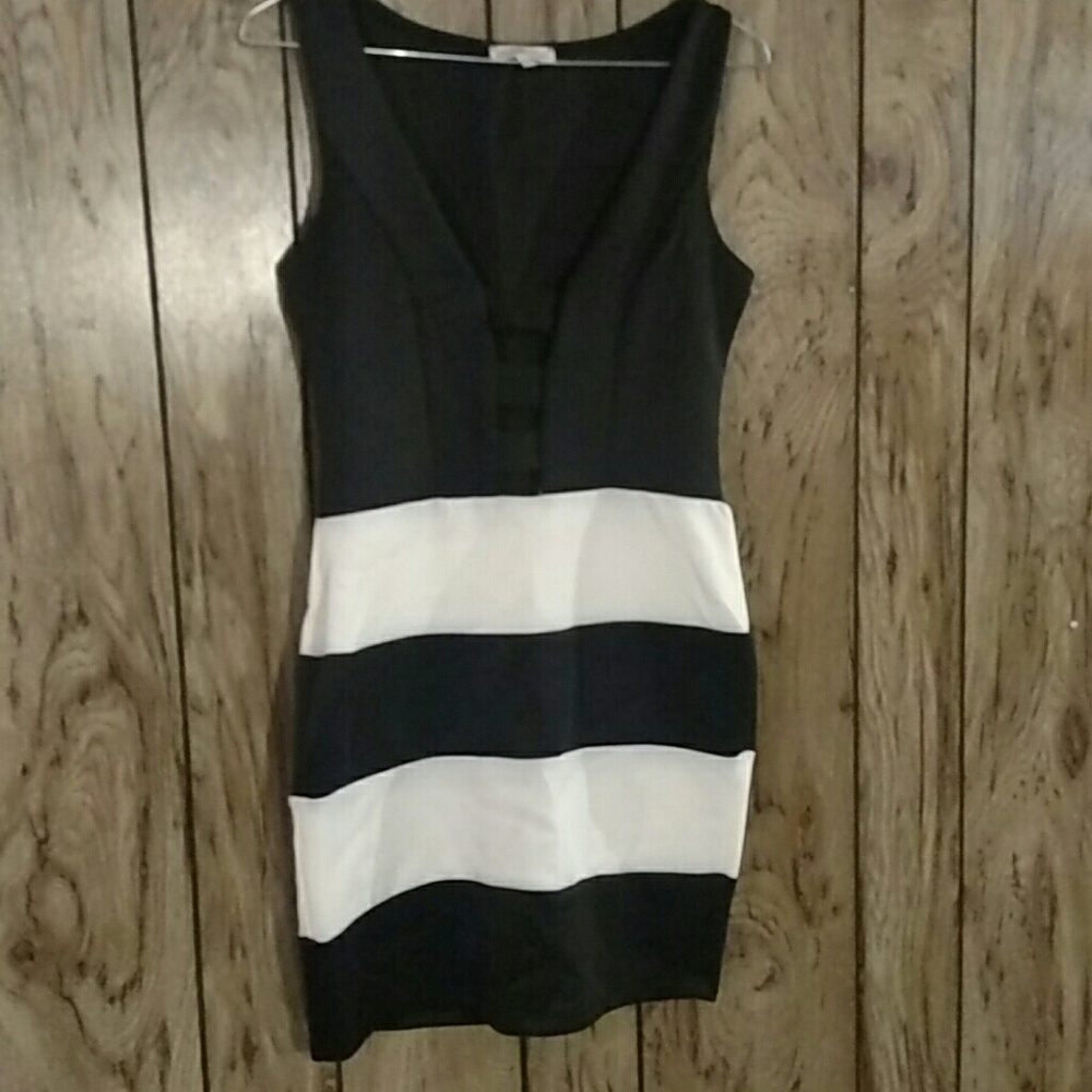 Deep plunge dress